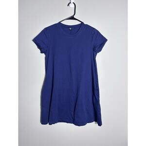 UNIQLO Cotton Dress XS Women’s Casual Crew Neck Dress Pockets Short Sleeve